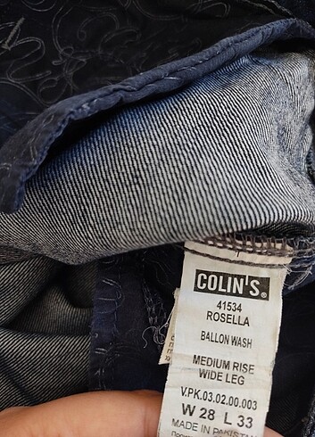 28 Beden lacivert Renk Colin's kot pantolon