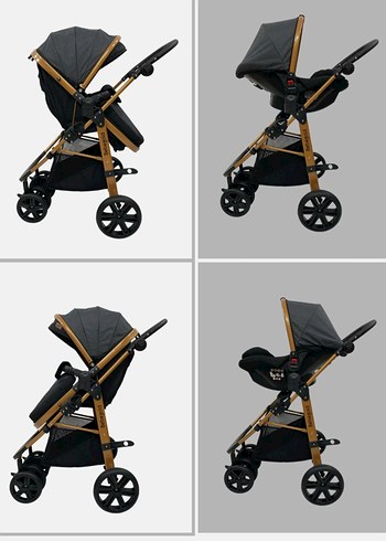 9- 36 kg Beden gri Renk Travel sistem Bebek Arabası (seyahat sistem) pusetli