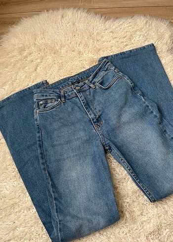 Kadın Mavi Yüksel Bel Jeans - Görsel 2