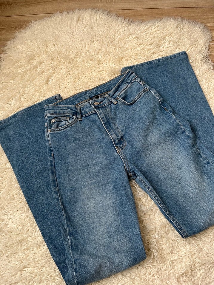 Kadın Mavi Yüksel Bel Jeans - Görsel 2