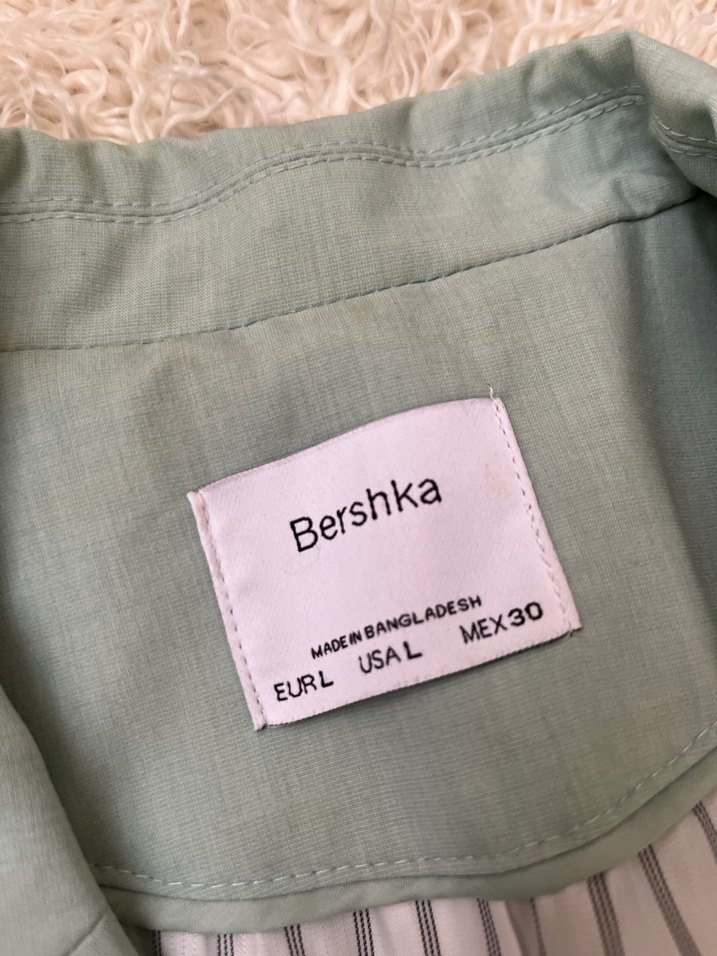 Su yeşili Keten Midi Kadın Ceket - Görsel 3