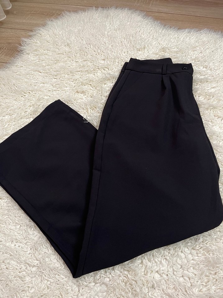 Siyah Kadın Kumaş Pantolon - Görsel 2