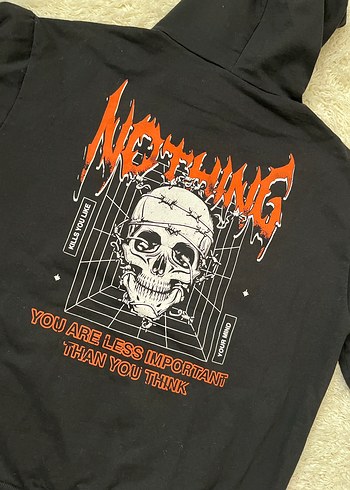 Siyah Kapüşonlu Oversize Sweatshirt - Görsel 4