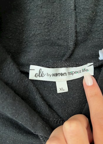 Siyah Kapüşonlu Oversize Sweatshirt - Görsel 3