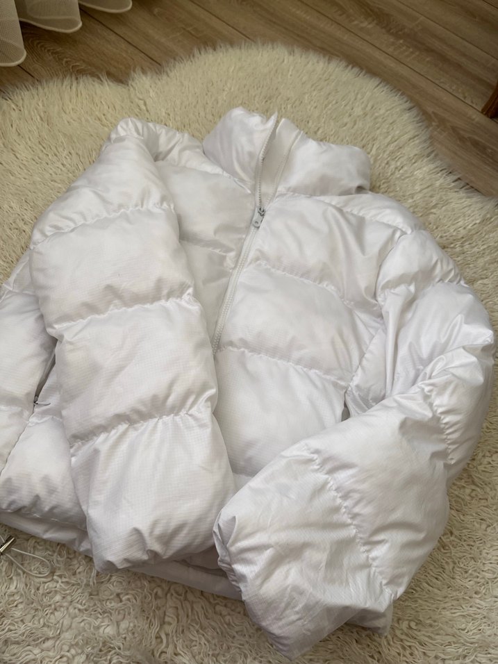 Beyaz Kürklü Kadın Kışlık Mont - Görsel 2