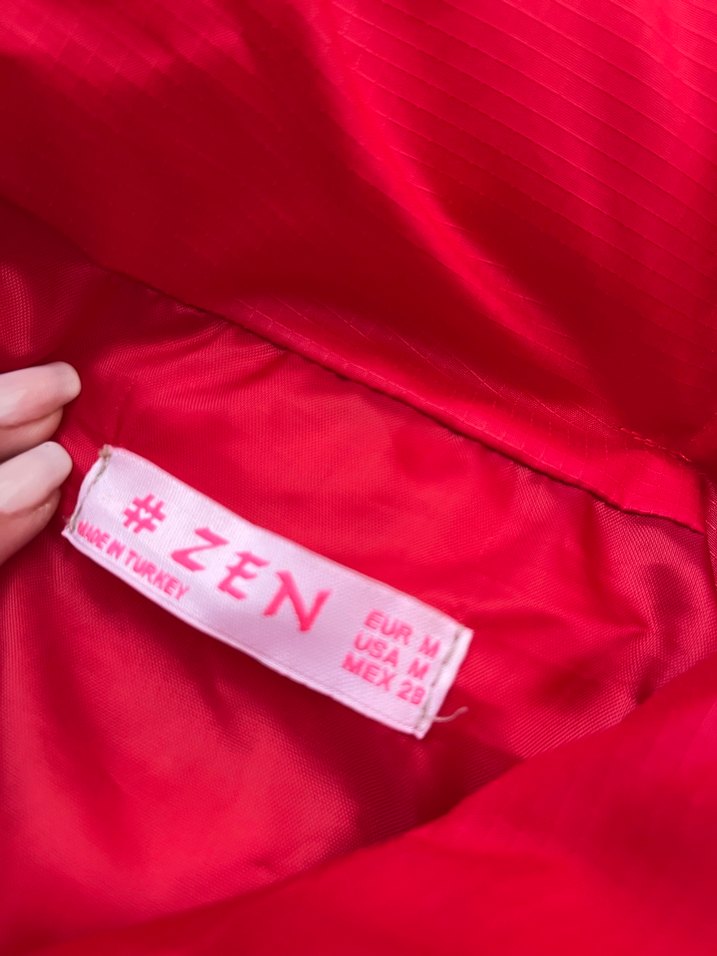 Kırmızı Kadın Midi Boy Sıcak Mont - Görsel 5