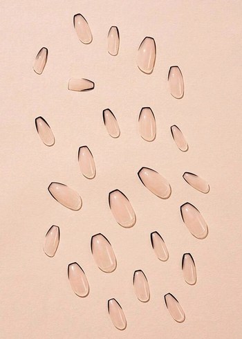 Siyah Uçlu Şeffaf Takma Tırnak 24'lü - Görsel 3