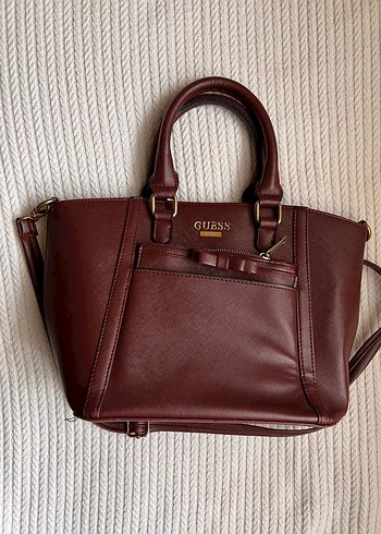GUESS Kahverengi Deri Kadın Çanta - Görsel 2