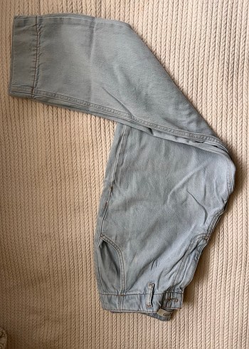 Gri Loose Fit Midi Denim Kadın Pantolon - Görsel 3