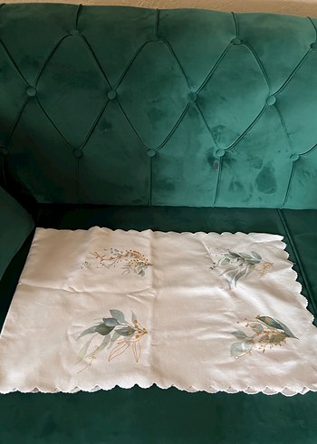 Nakışlı Bohem Beyaz Masa Örtüsü - Görsel 2