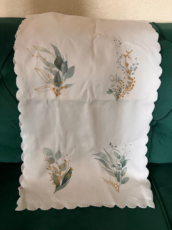 Nakışlı Bohem Beyaz Masa Örtüsü - Görsel 3