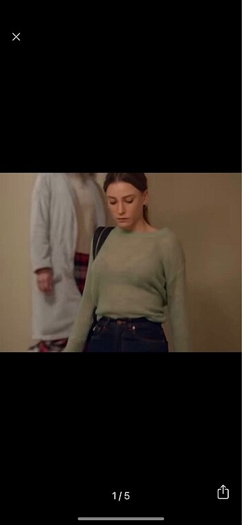 Etiketli Zara crop triko kazak