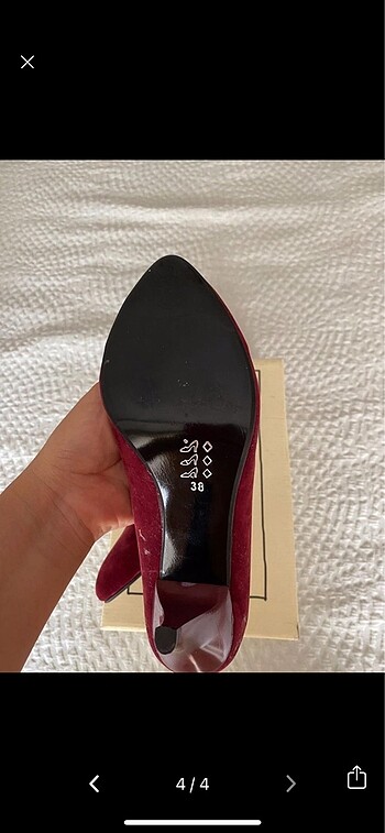 38 Beden bordo Renk Bambi Bordo Süet Ayakkabı