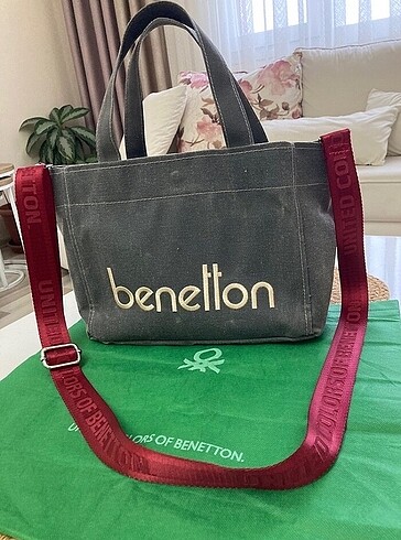 Benetton Orjinal Benetton kanvas çanta