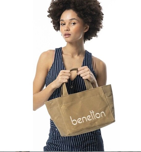 Orjinal Benetton kanvas çanta