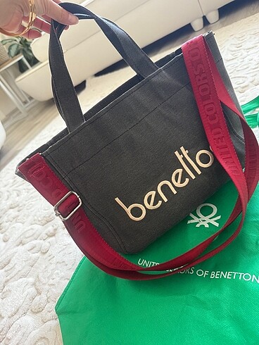 Orjinal Benetton kanvas çanta