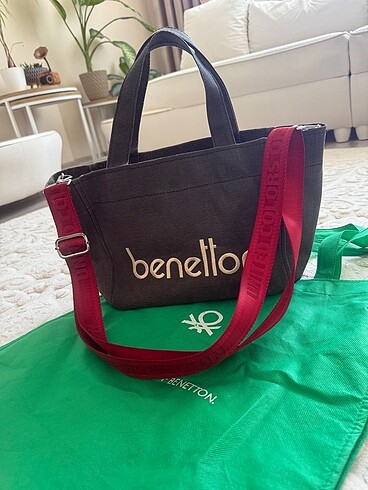 Benetton Orjinal Benetton kanvas çanta