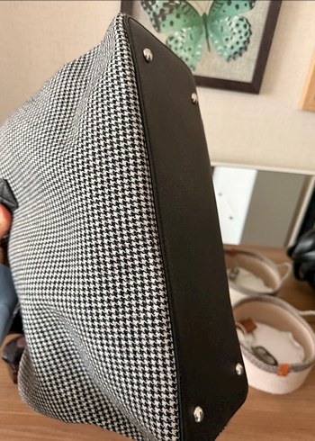 Orjinal Benetton deri çanta büyük - Görsel 6