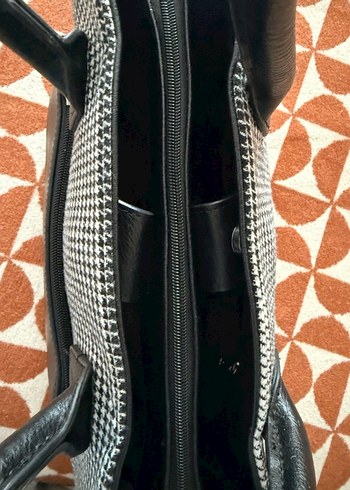 Orjinal Benetton deri çanta büyük - Görsel 4