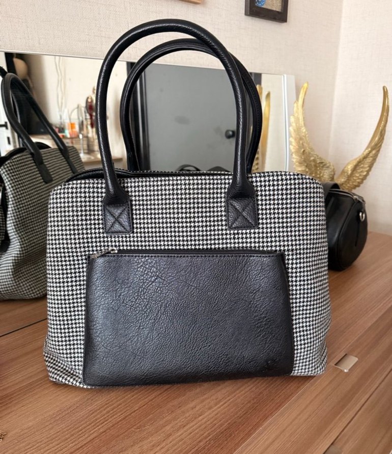 Orjinal Benetton deri çanta büyük - Görsel 2