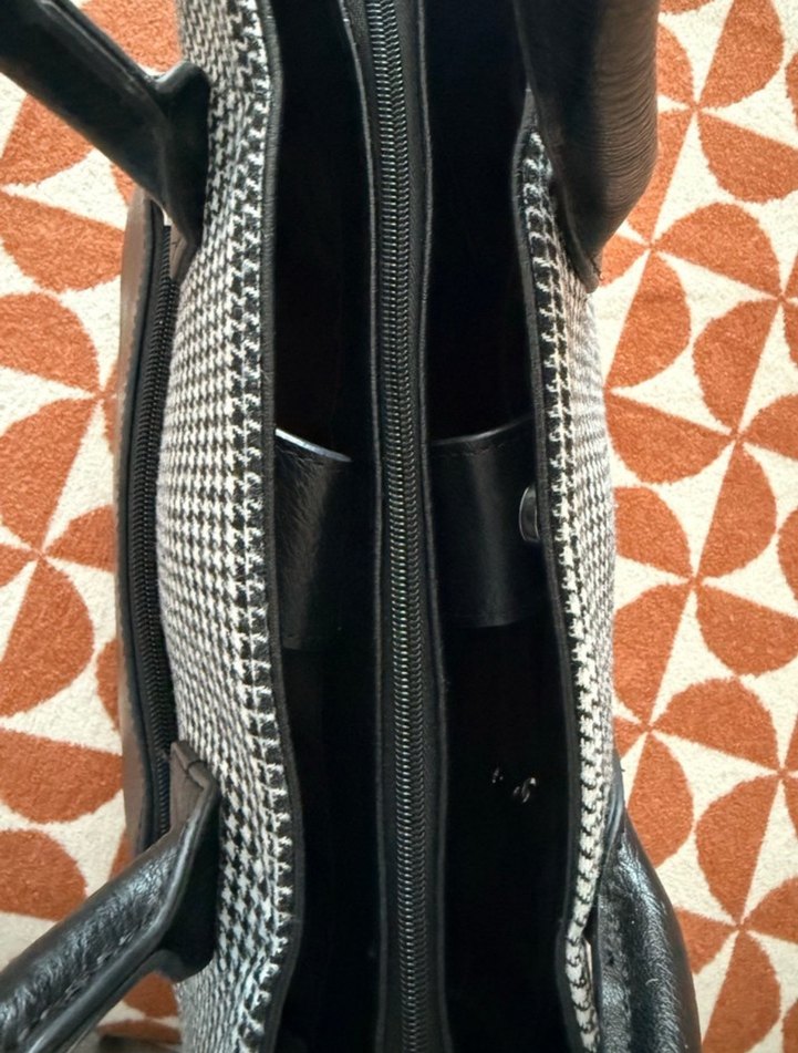 Orjinal Benetton deri çanta büyük - Görsel 4