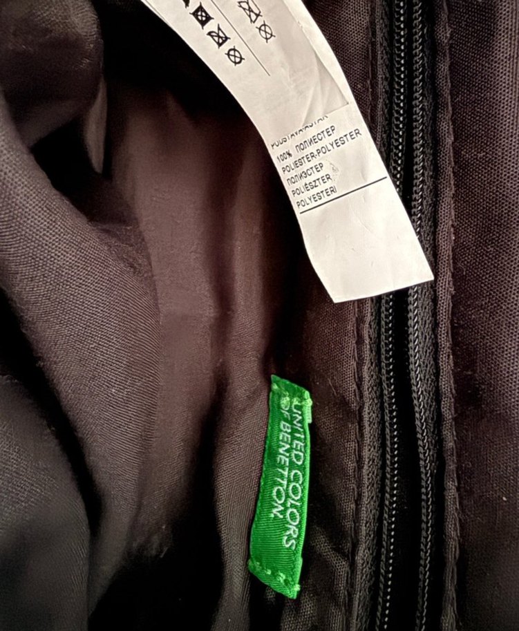 Orjinal Benetton deri çanta büyük - Görsel 5