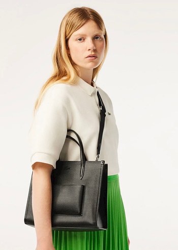 Orjinal Lacoste deri çanta - Görsel 4