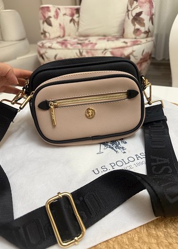 Orjinal Us Polo çanta bej siyah - Görsel 2