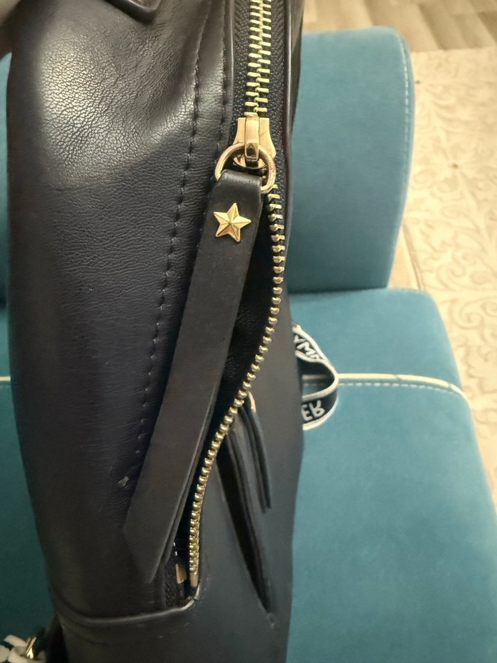 Orjinal Tommy Hilfiger Deri Sırt Çantası, Kemerli, Lacivert - Görsel 2