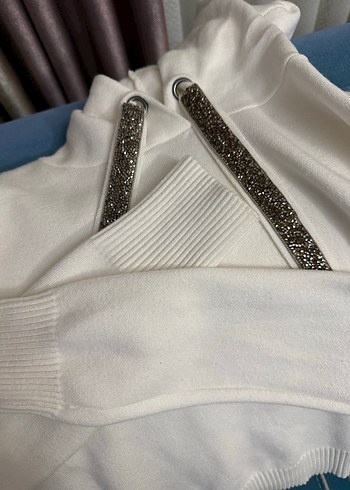 Zara Kapüşonlu Kadın kazak - Görsel 5