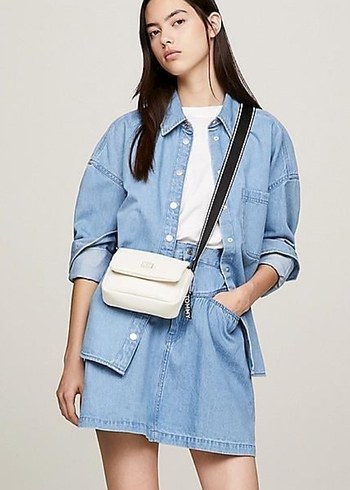 Orjinal Tommy Hilfiger kremDeri Kadın Çapraz Çanta - Görsel 6