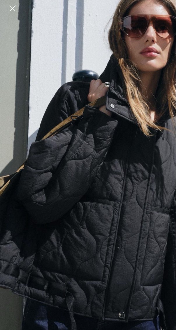 Zara kapitoneli ceket mont - Görsel 4