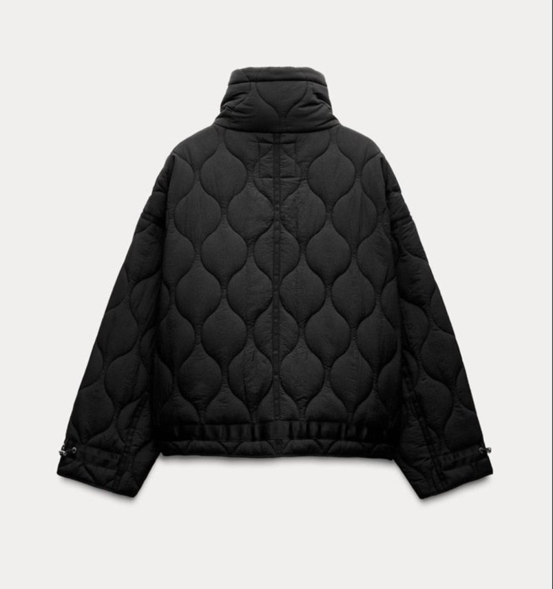 Zara kapitoneli ceket mont - Görsel 2