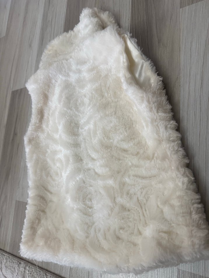 Kız çocuk ekru peluş yelek 2-3 yaş - Görsel 3