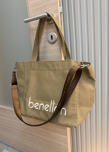 Orjinal Benetton kanvas çanta büyükboy - Görsel 2