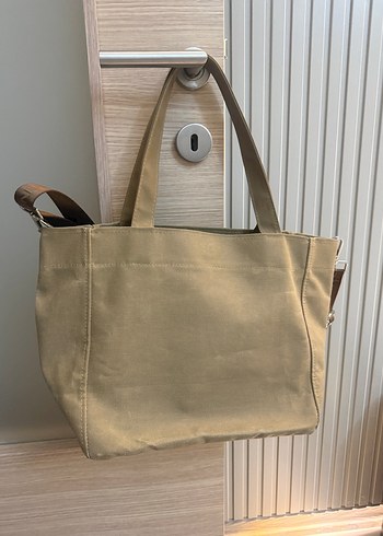 Orjinal Benetton kanvas çanta büyükboy - Görsel 3