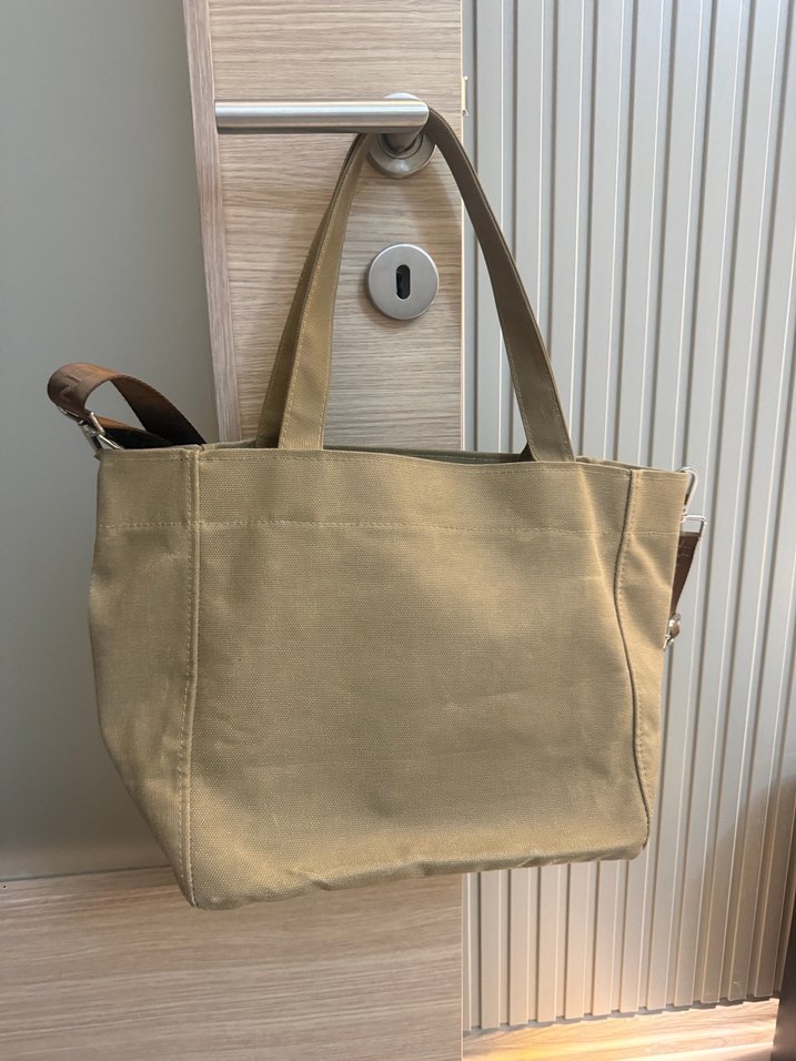 Orjinal Benetton kanvas çanta büyükboy - Görsel 3