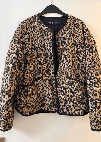 Zara Leopar Desenli Ceket Mont - Görsel 2