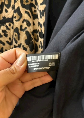 Zara Leopar Desenli Ceket Mont - Görsel 4