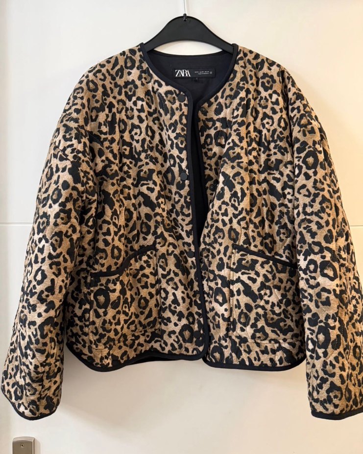 Zara Leopar Desenli Ceket Mont - Görsel 2