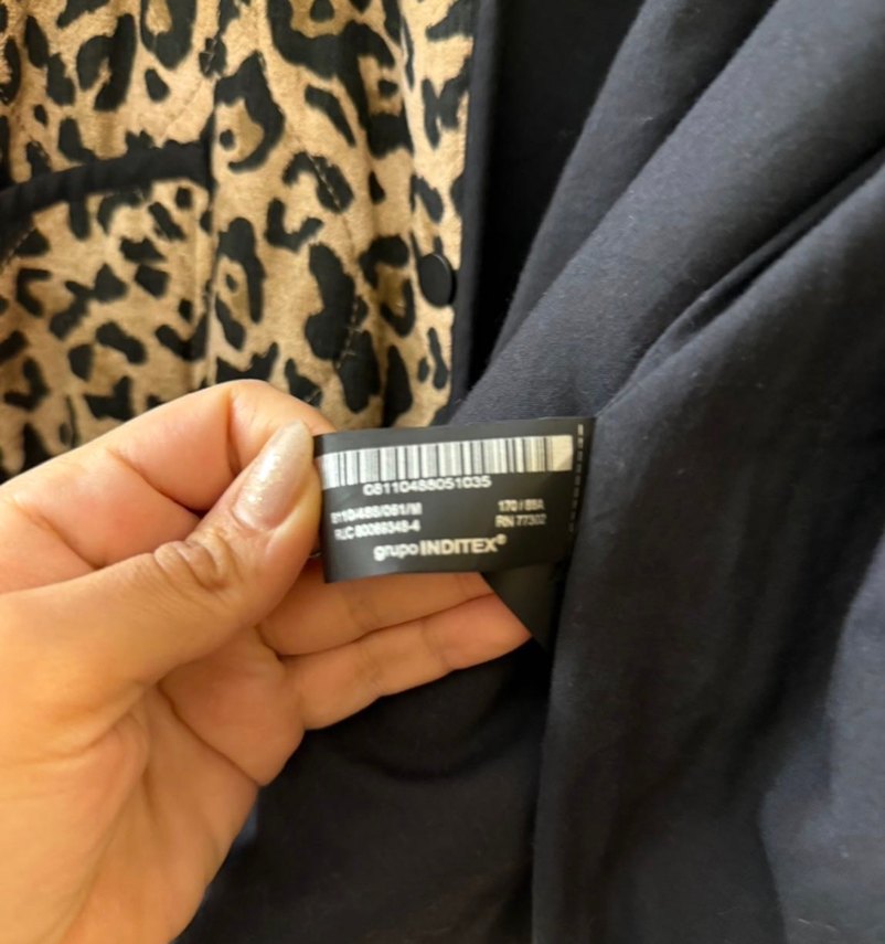 Zara Leopar Desenli Ceket Mont - Görsel 4