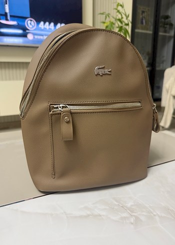Lacoste Orjinal Lacoste Kahverengi Deri Sirt Cantasi