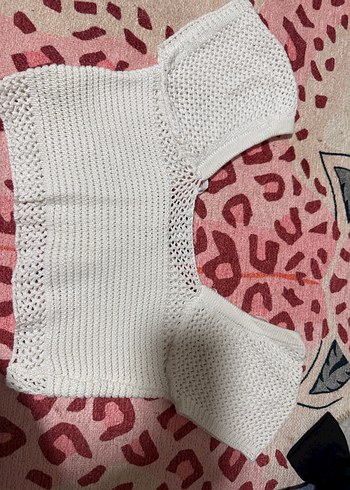 s Beden beyaz Renk örgü vintage model crop