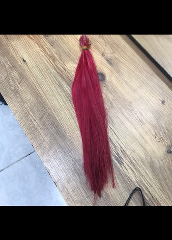 Bordo Saten Püsküllü Saç Aksesuarı - Görsel 2