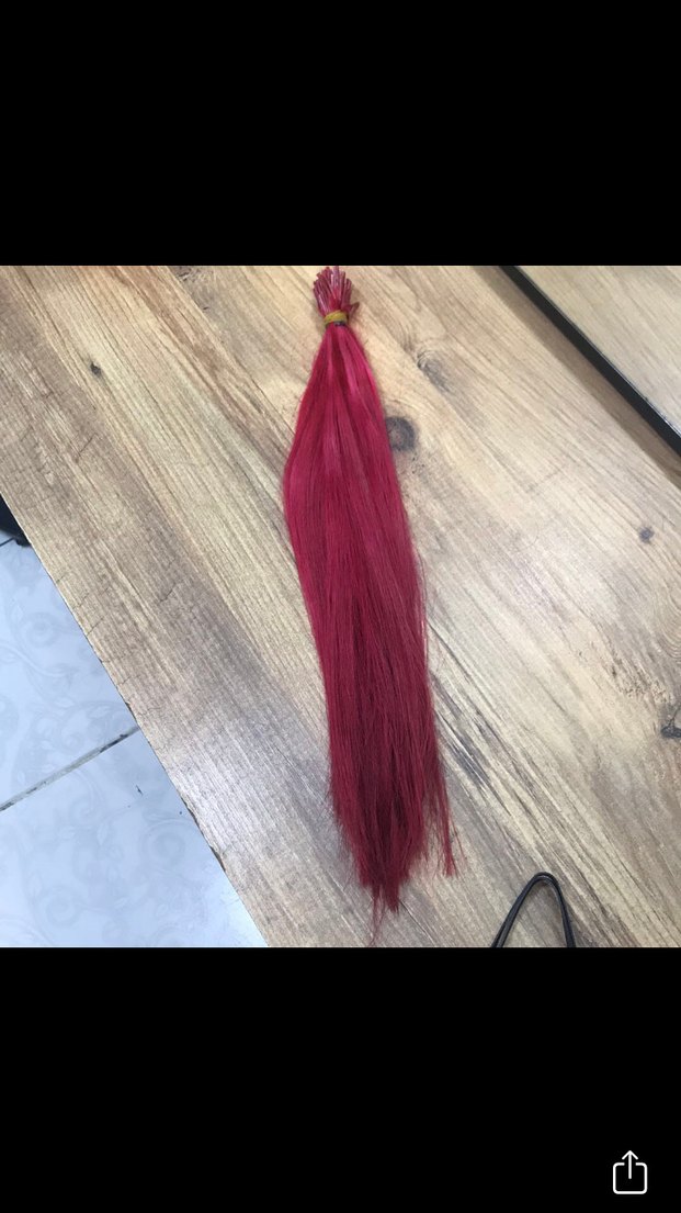 Bordo Saten Püsküllü Saç Aksesuarı - Görsel 2