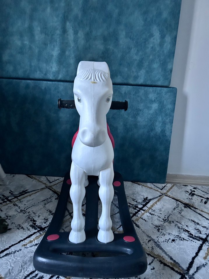 Beyaz Sallanan At Oyuncak - Görsel 2