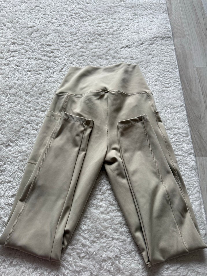 Bej Kadın Spor Tayt Midi Boy - Görsel 3