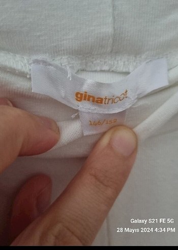 Beyaz Kız Çocuk İspanyol Paça Pantolon - Görsel 5