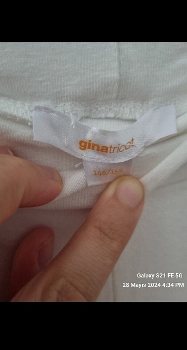 Beyaz Kız Çocuk İspanyol Paça Pantolon - Görsel 5