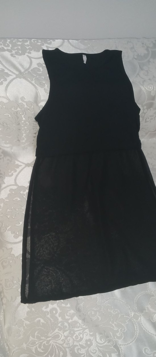 Siyah tül detaylı pantolon üstü - Görsel 2